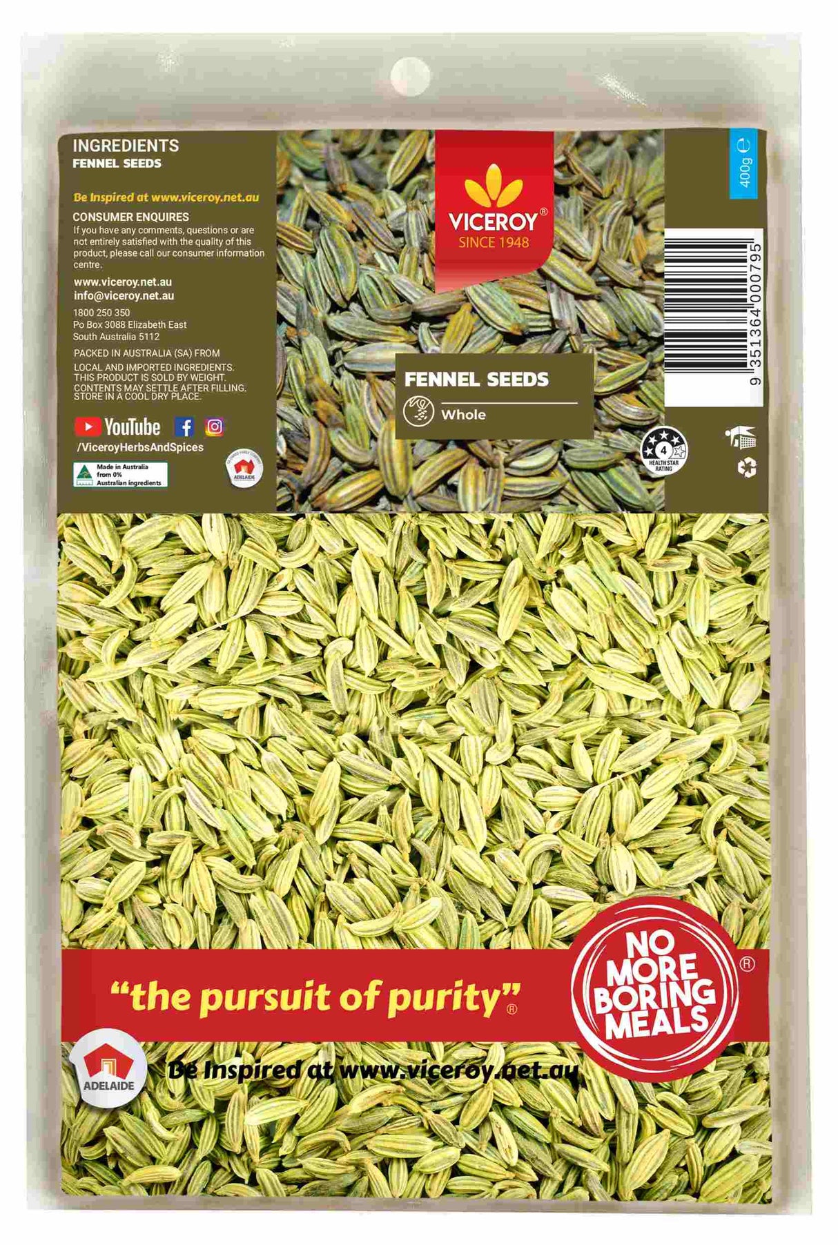 VICEROY® Fennel Seed - Viceroy.net.au