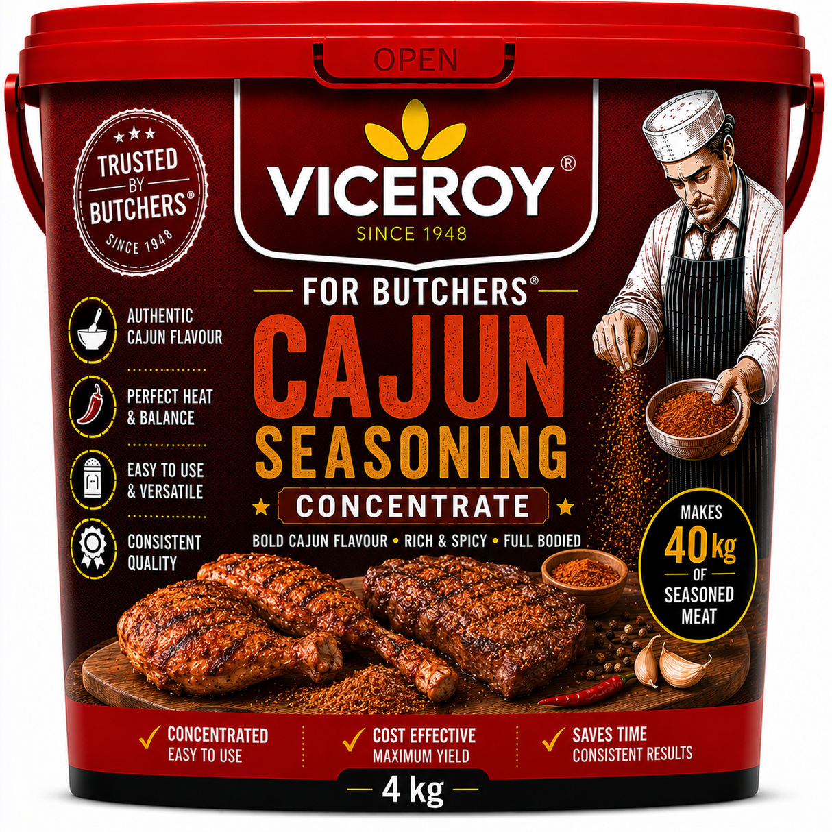 VICEROY® For Butchers® Cajun Seasoning Concentrate 4 kg