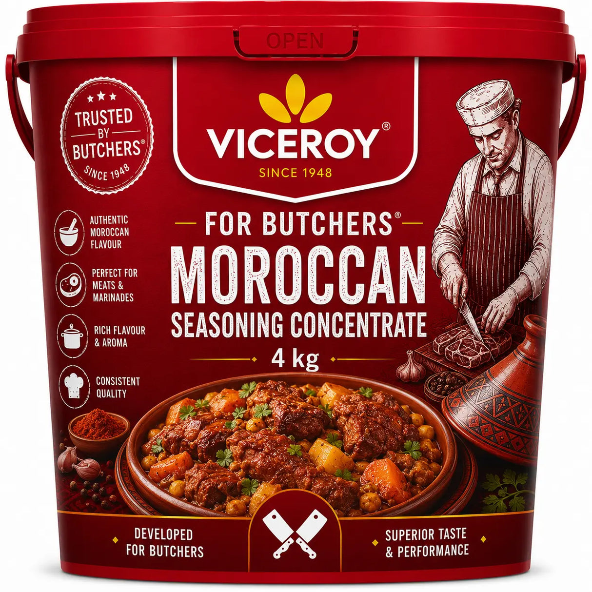 VICEROY® For Butchers® Moroccan Seasoning Concentrate 4 kg - Viceroy.net.au