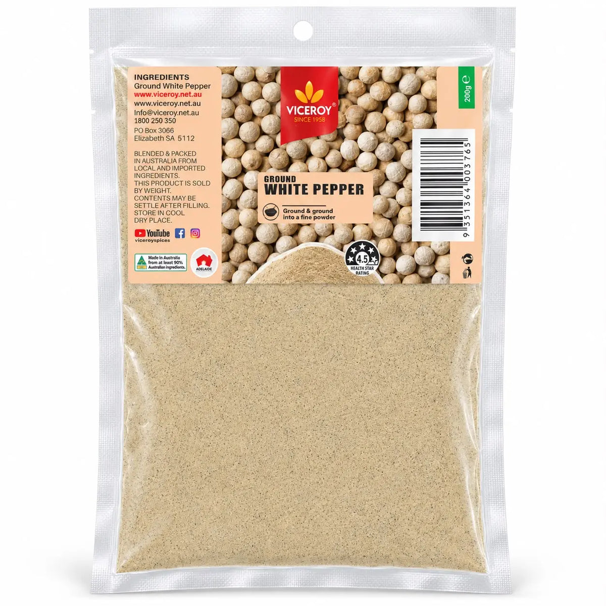 VICEROY® White Peppercorn Powder Viceroy.net.au