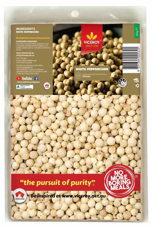 Viceroy® White Peppercorn Whole - Viceroy.net.au