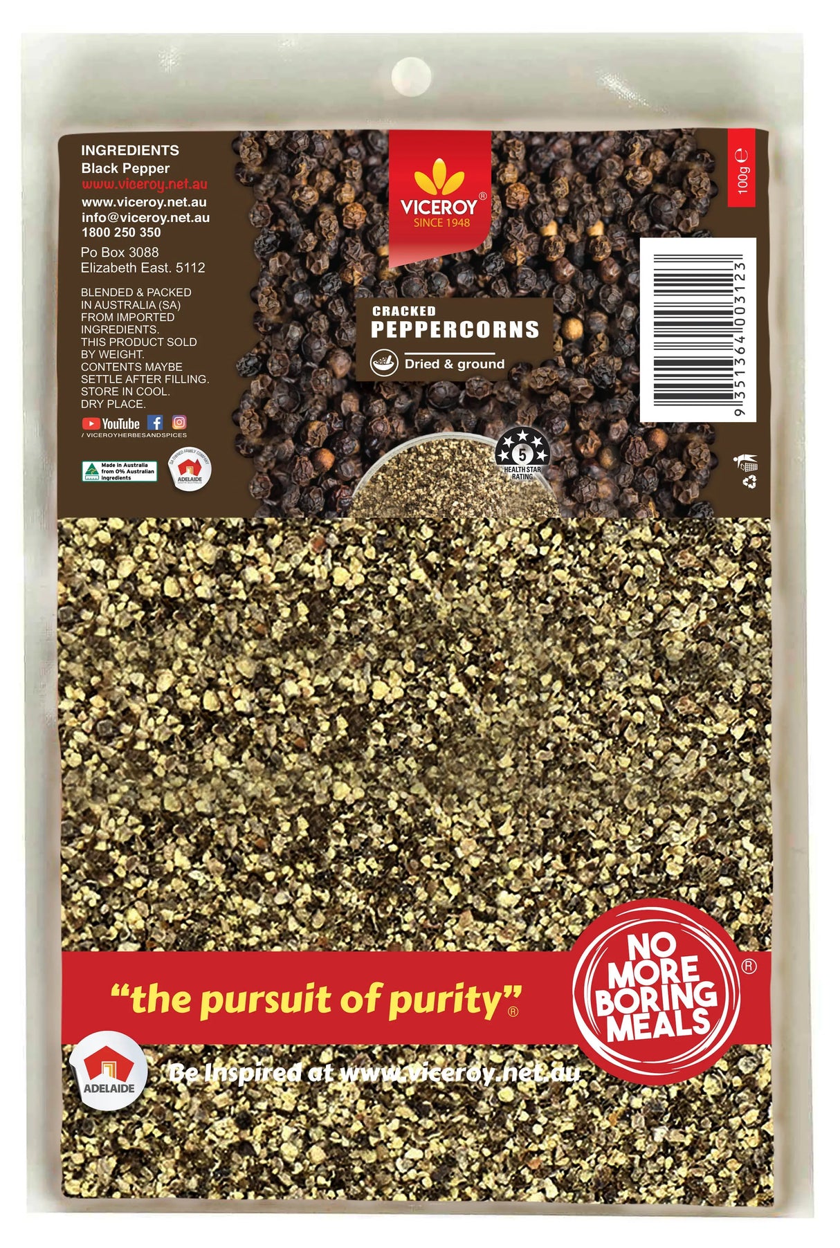 VICEROY® Black Peppercorn Cracked - Viceroy.net.au