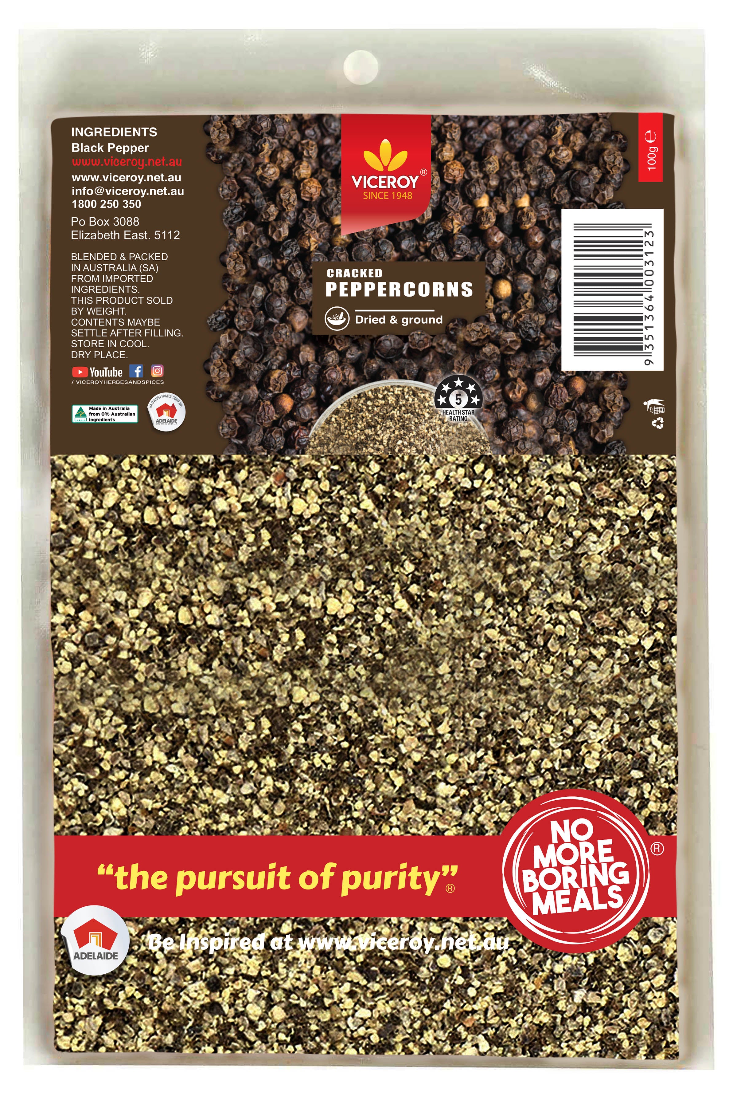 VICEROY® Black Peppercorn Cracked