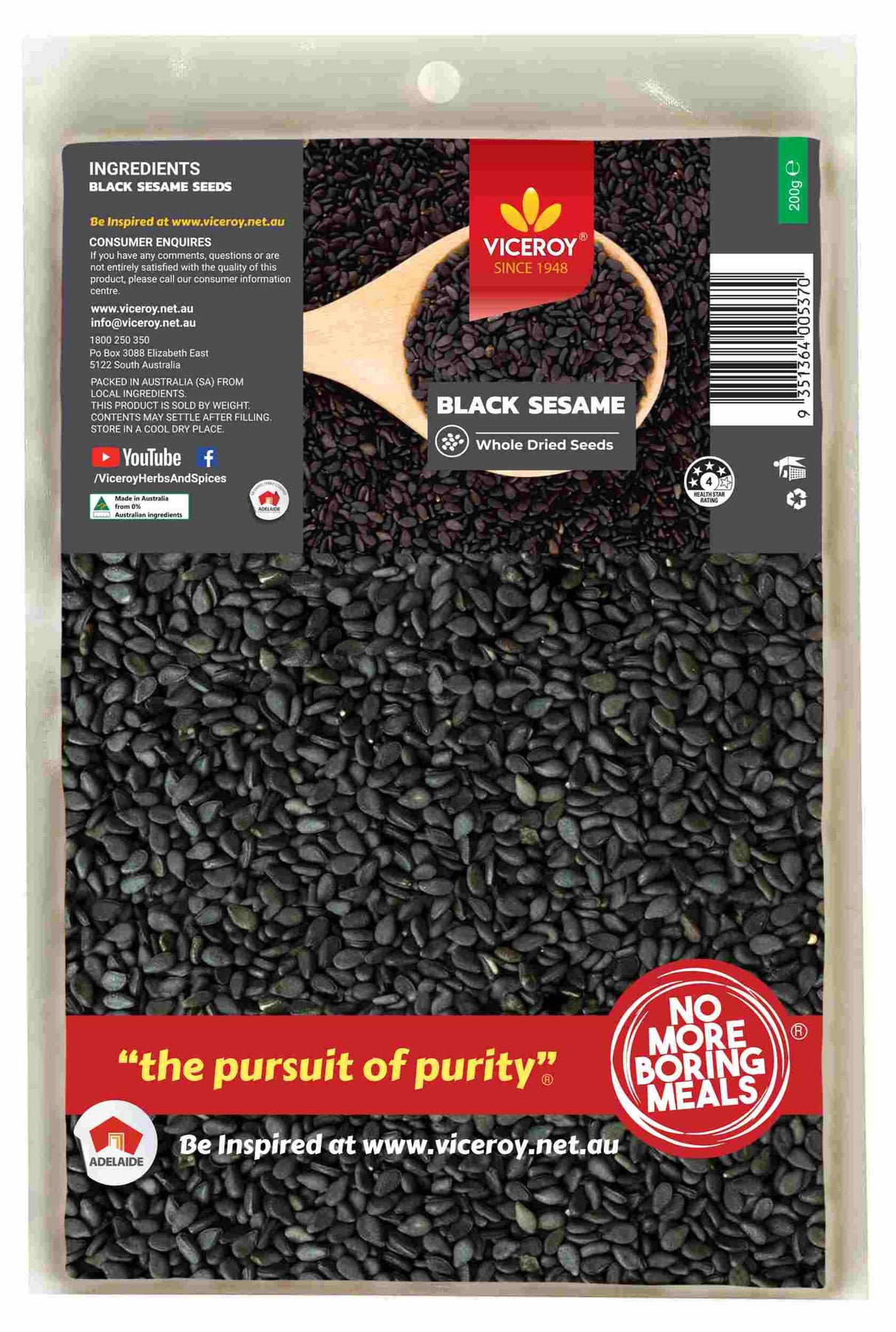 VICEROY® Black Sesame Seeds - Viceroy.net.au