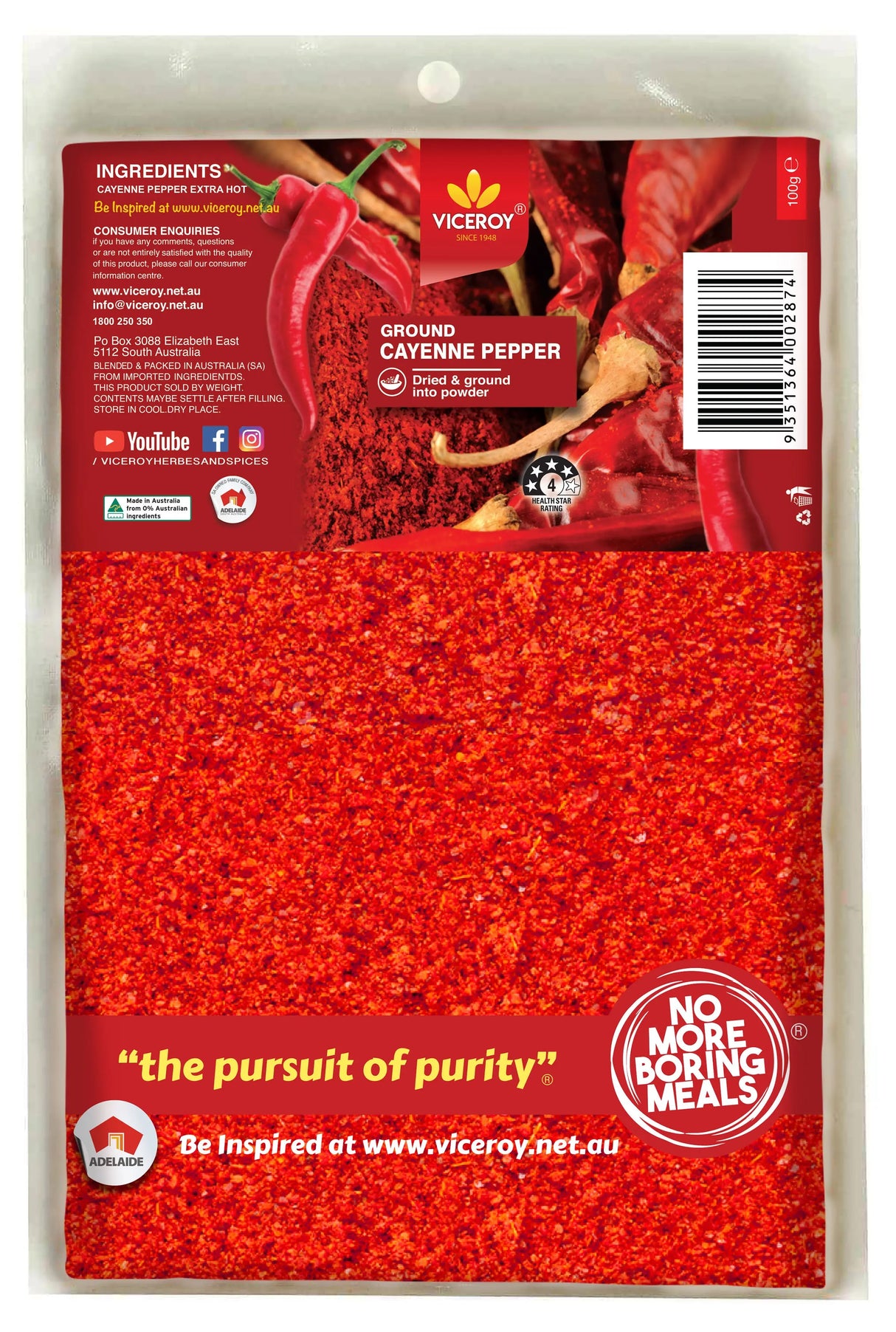 VICEROY® Cayenne Pepper Ground - Viceroy.net.au