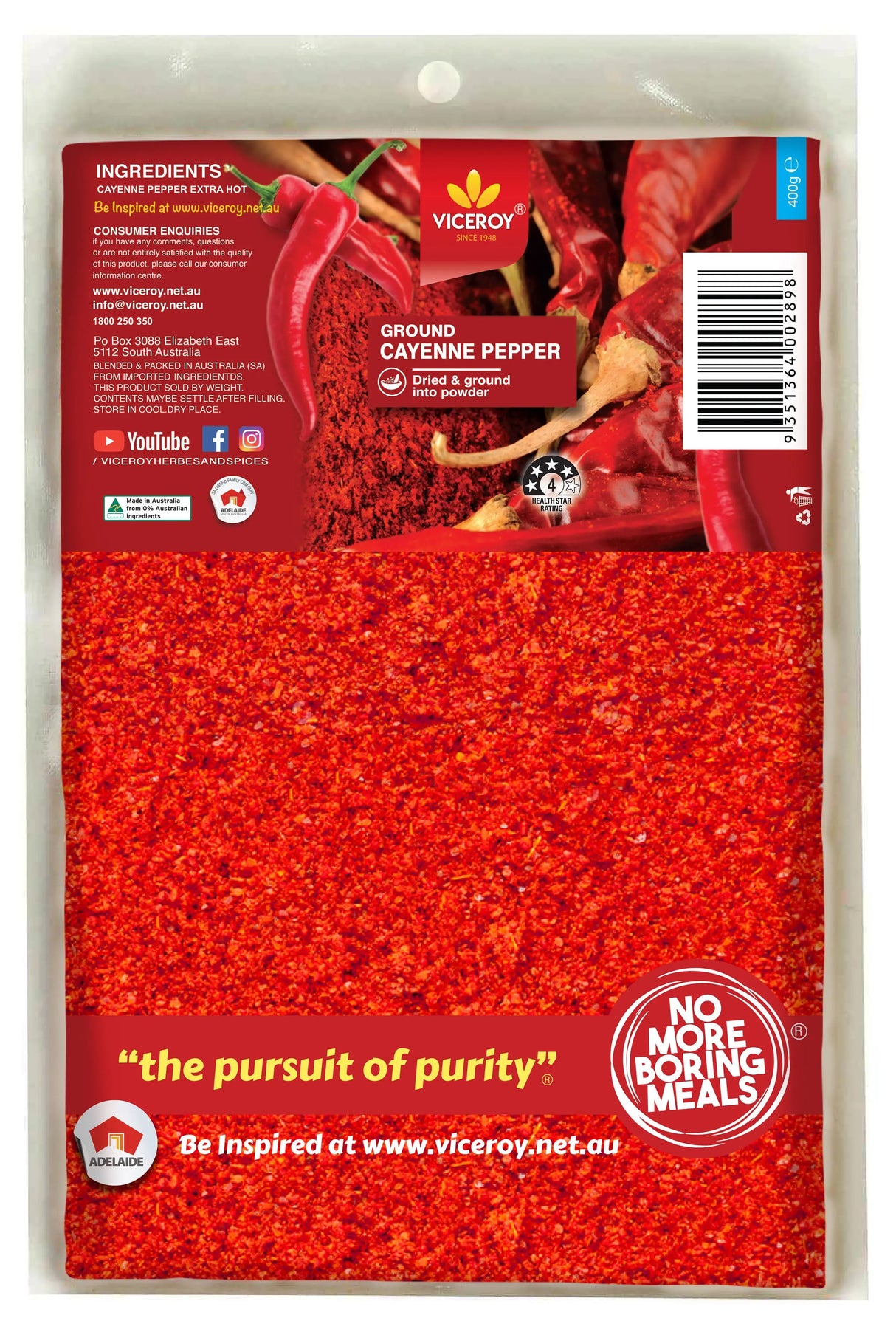 VICEROY® Cayenne Pepper Ground - Viceroy.net.au
