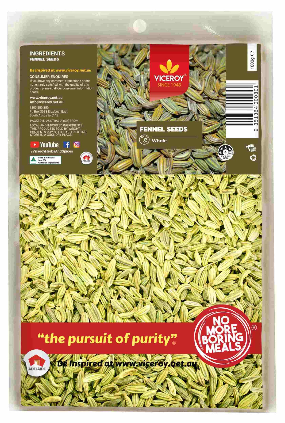 VICEROY® Fennel Seed - Viceroy.net.au