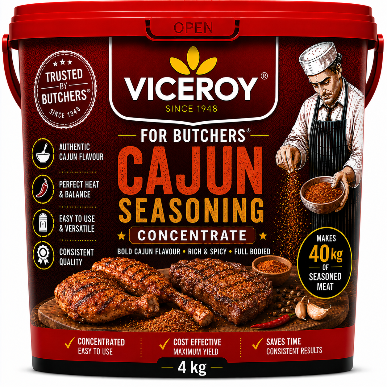 VICEROY® For Butchers® Cajun Seasoning Concentrate 4 kg
