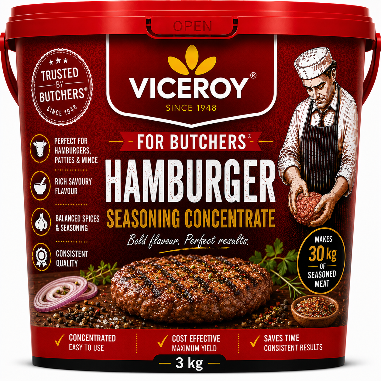 VICEROY® For Butchers® Hamburger Seasoning Concentrate 3kg