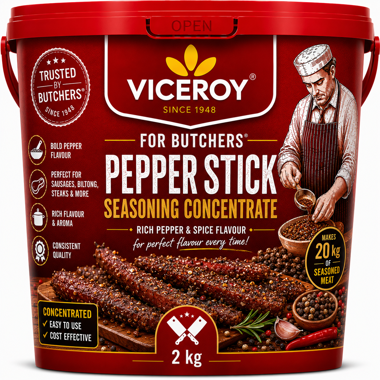 VICEROY® For Butchers® Pepper Stick Seasoning Concentrate 2kg