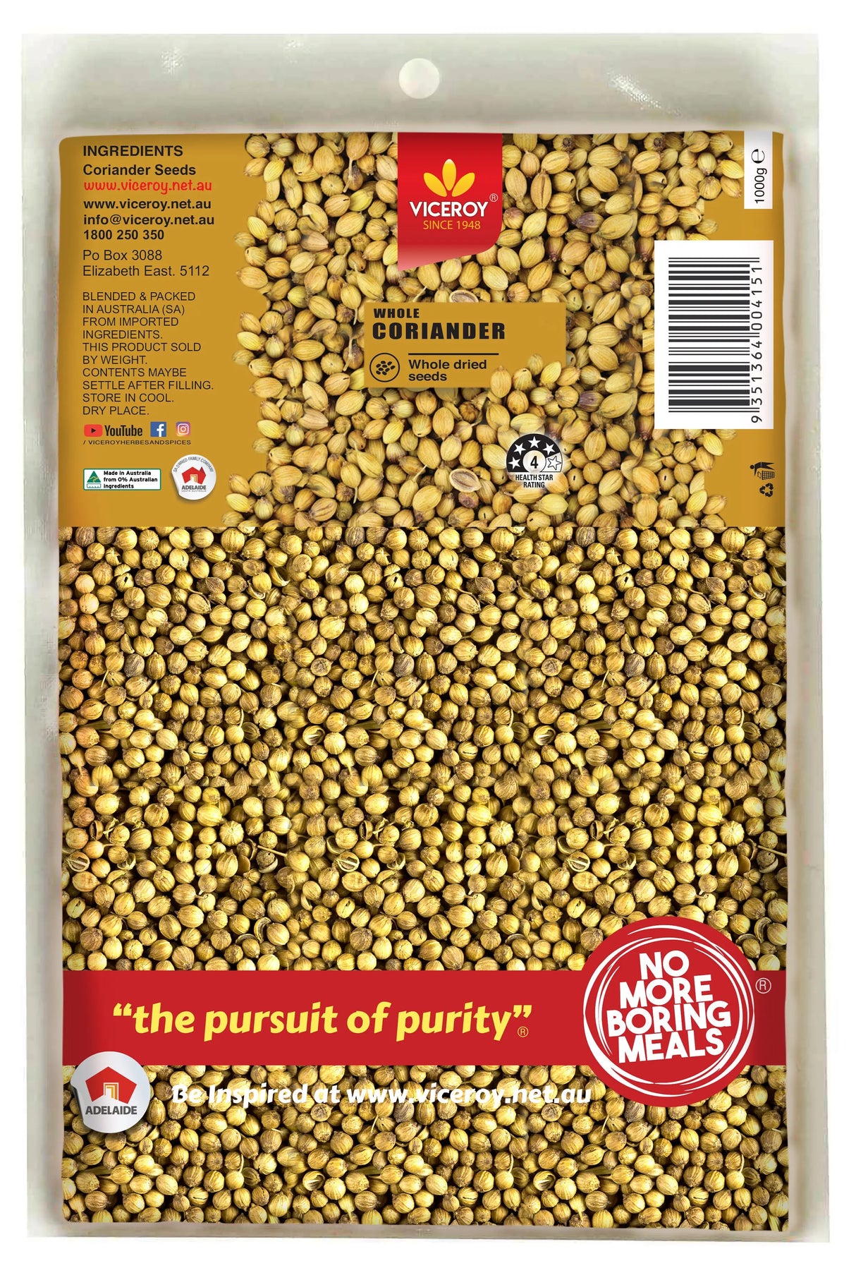 VICEROY® Coriander Seeds - Viceroy.net.au