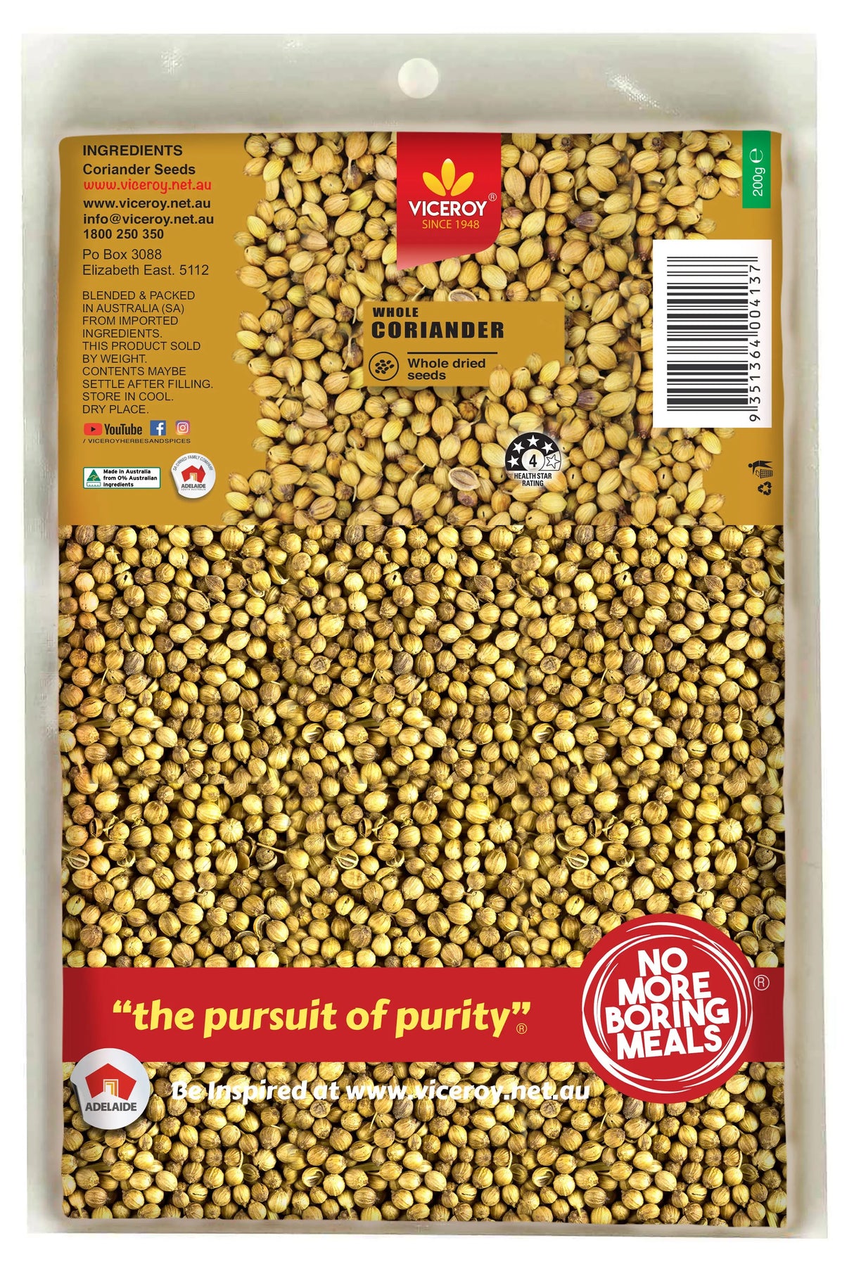 VICEROY® Coriander Seeds - Viceroy.net.au